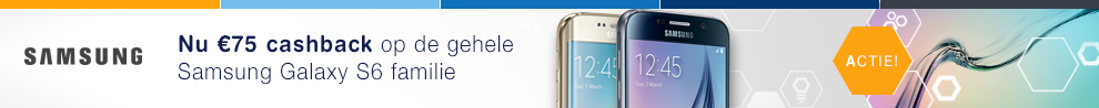 Nu 75 euro cashback op alle Samsung Galaxy S6 smartphones